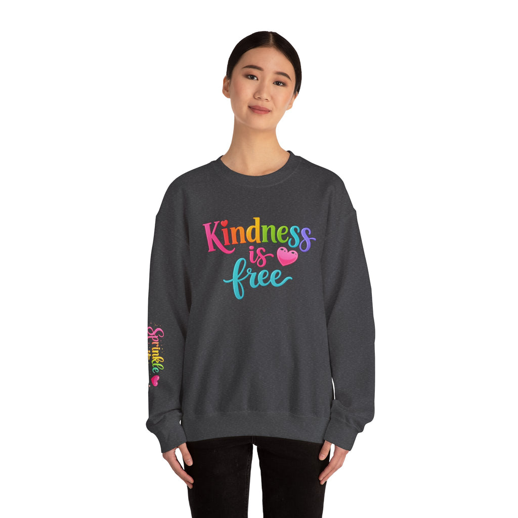 Kindness is Free sweatshirt | Crewneck, Rainbow Script