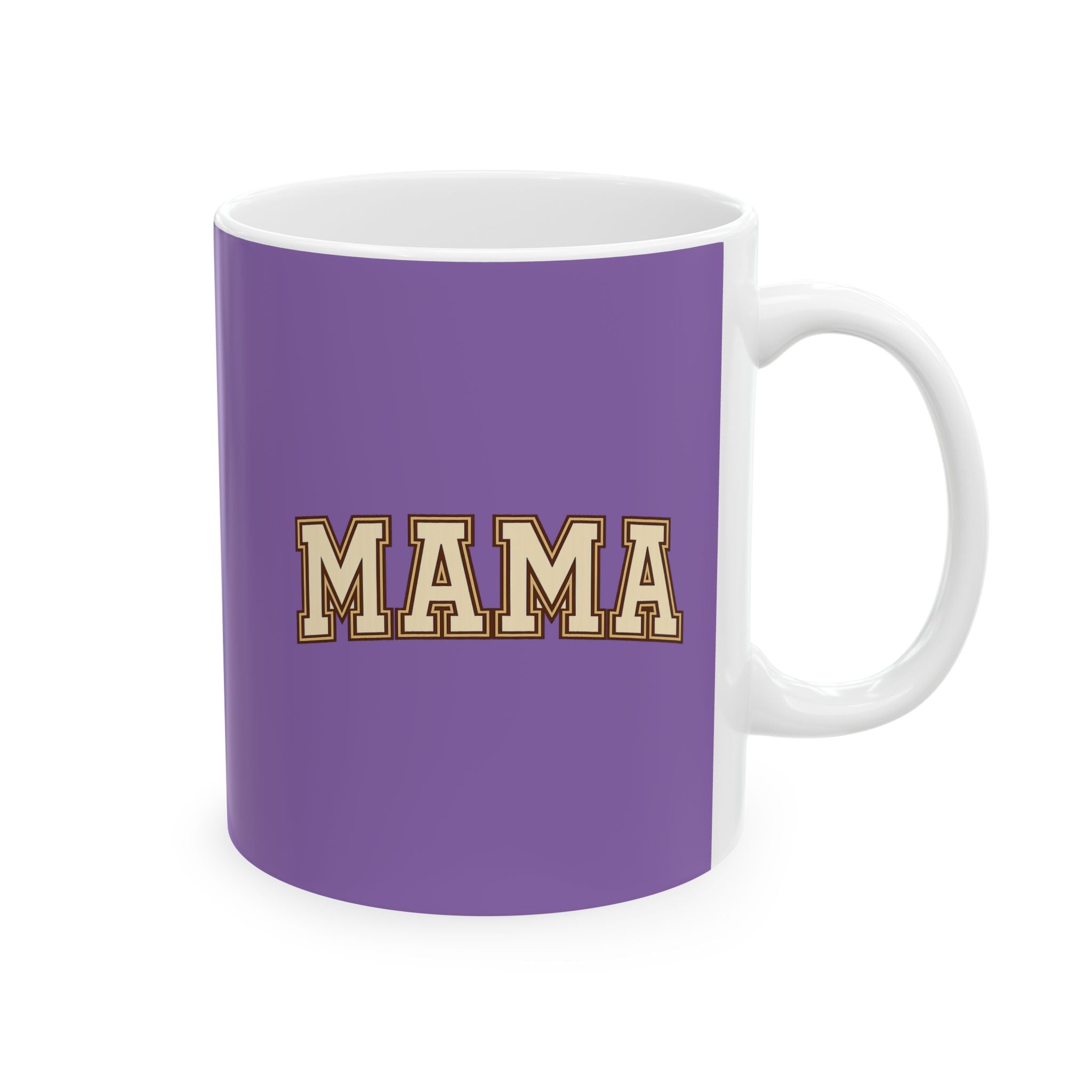 Mama Coffee Mug — Vintage Lettering Ceramic Tea Cup (11oz & 15oz)