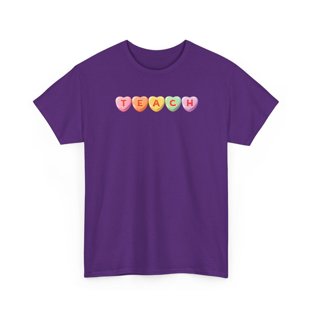 Valentine's Day TEACH Unisex Cotton Tee