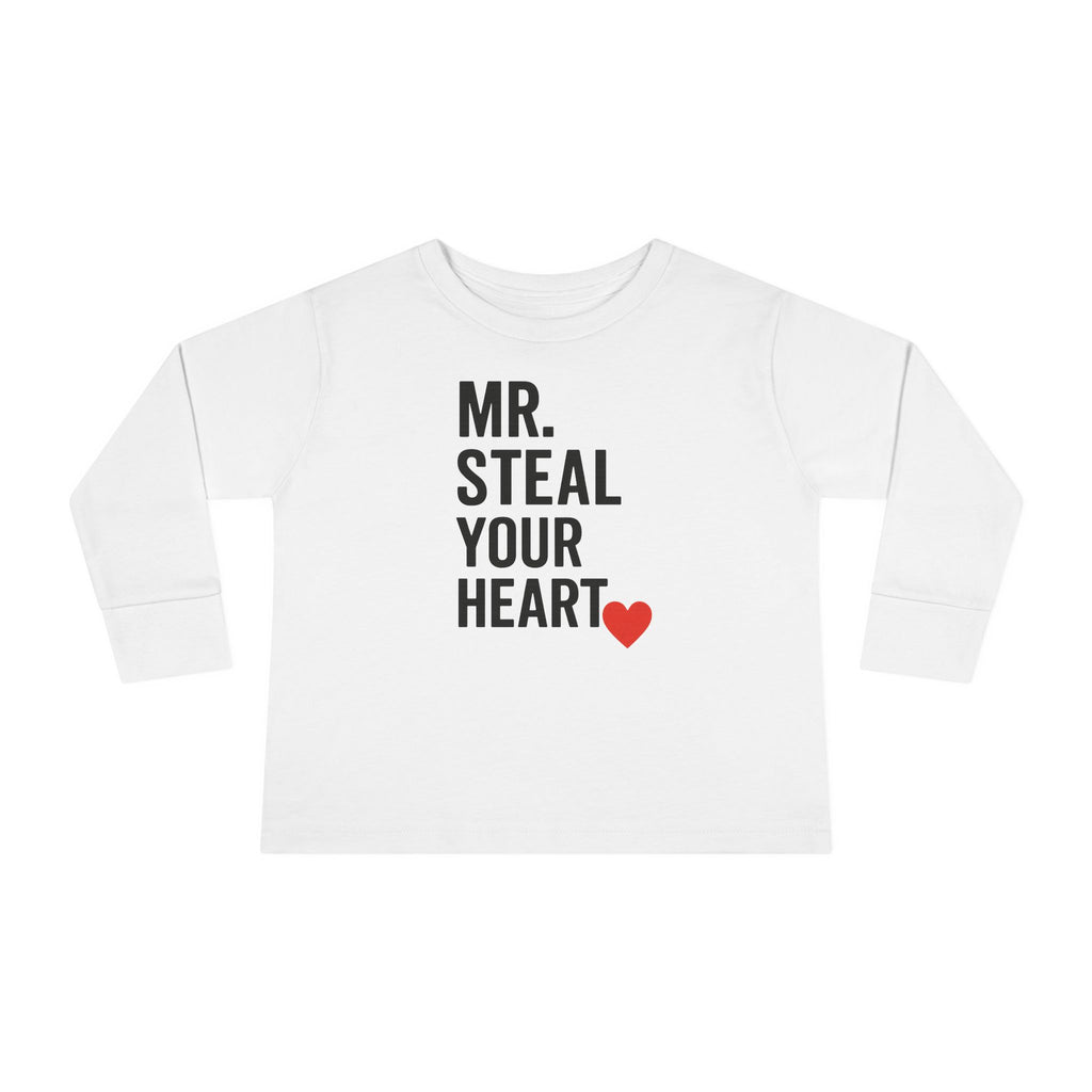 Mr. Steal Your Heart Toddler Long Sleeve Tee