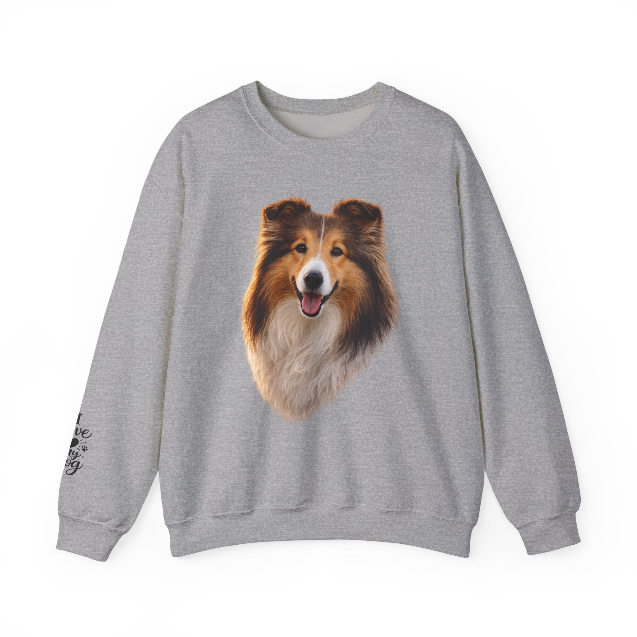 Smiling Collie Crewneck Sweatshirt | Collie Face Pullover