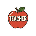 Teacher Apple Kiss-Cut Stickers