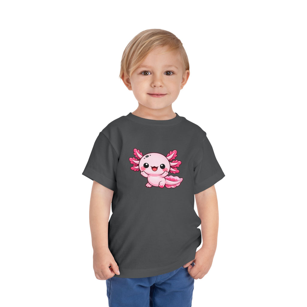 Pink Axolotl Illustration Toddler Tee | Cute Amphibian Shirt