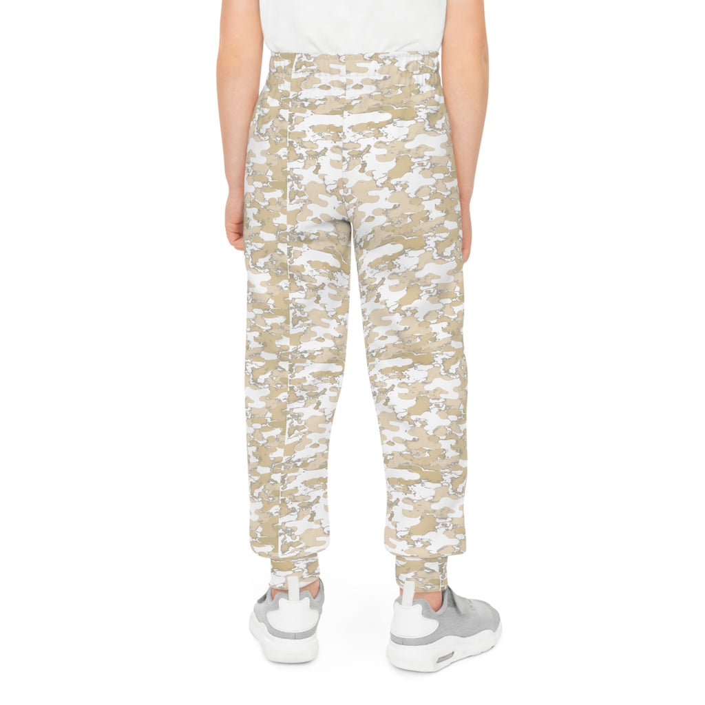 Beige Digital Camo Joggers | Kids All-Over Print Sweatpants