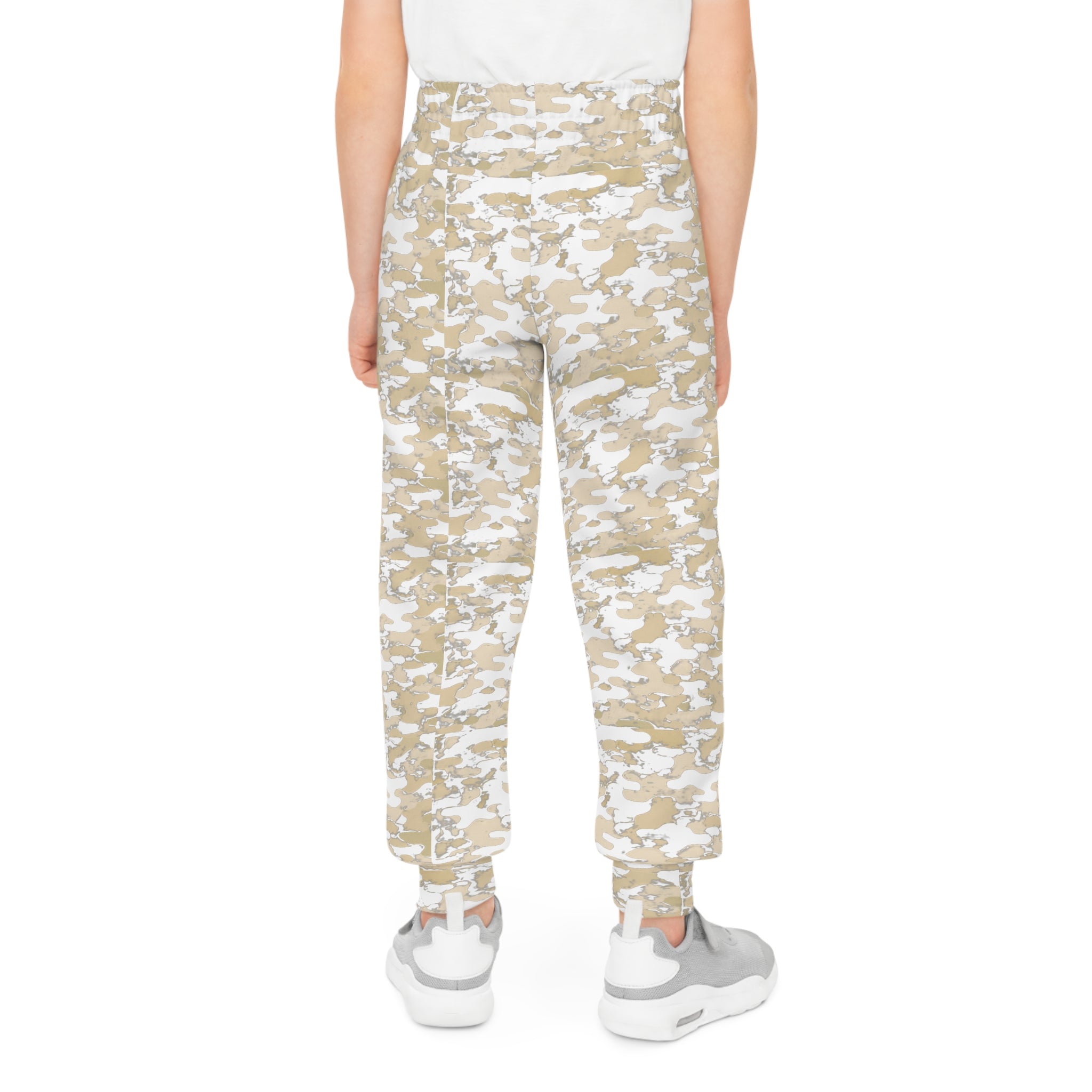 Beige Digital Camo Joggers | Kids All-Over Print Sweatpants