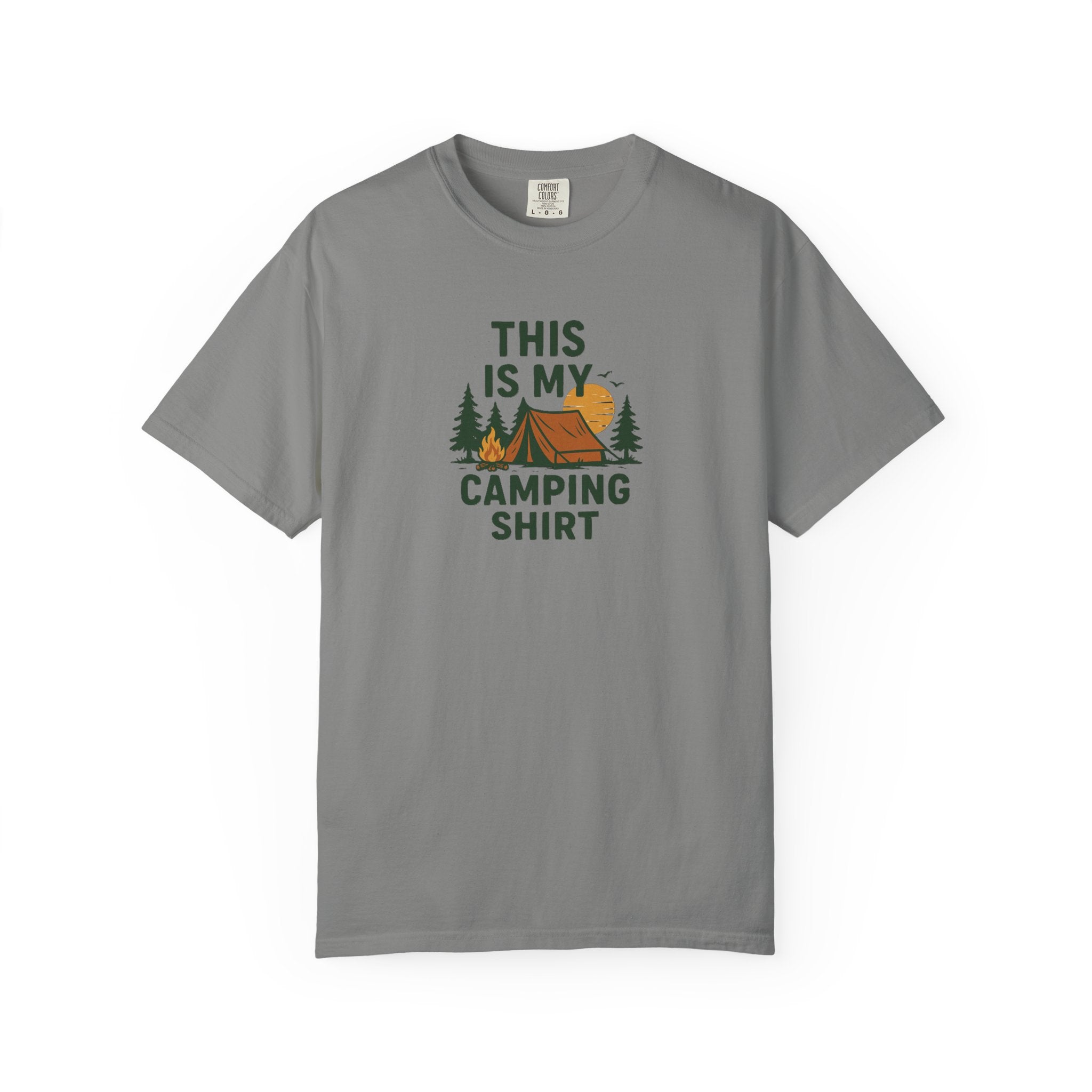 This Is My Camping Shirt T-Shirt | Camping Tent Trees Graphic Tee