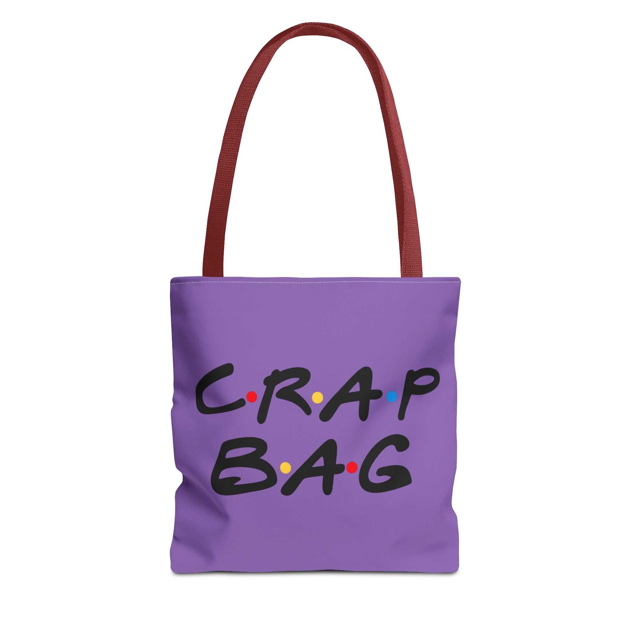 Friends Crap Bag Tote Bag | Purple All-Over Print Tote