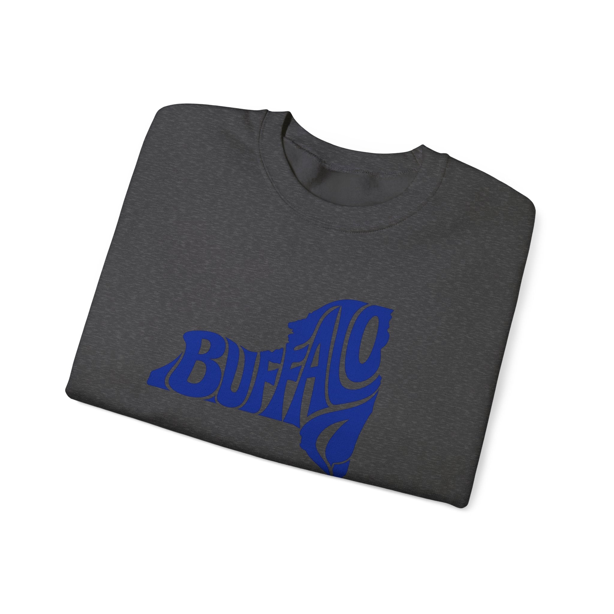 There's Only One NY team Buffalo outline script Crewneck | NY map sweatshirt