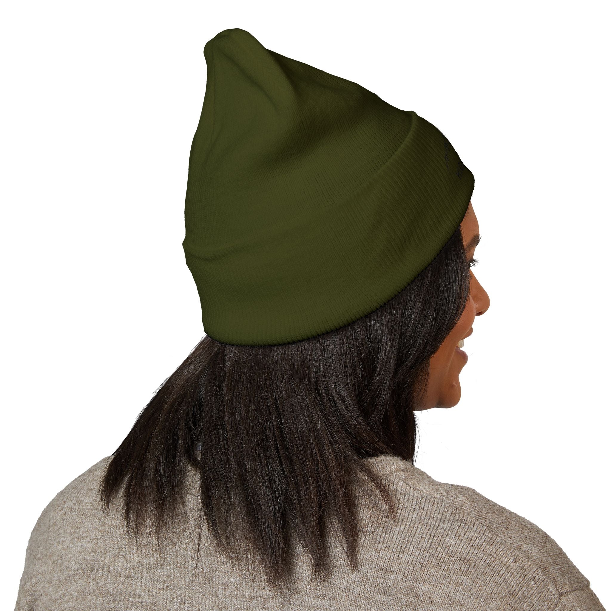 Embroidered Mountain Logo Beanie, Winter Ski Accessories, Outdoor Adventure Hat, Nature Lover Gift, Ski Trip Apparel