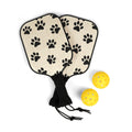 Black Paw Print Pickleball Paddle
