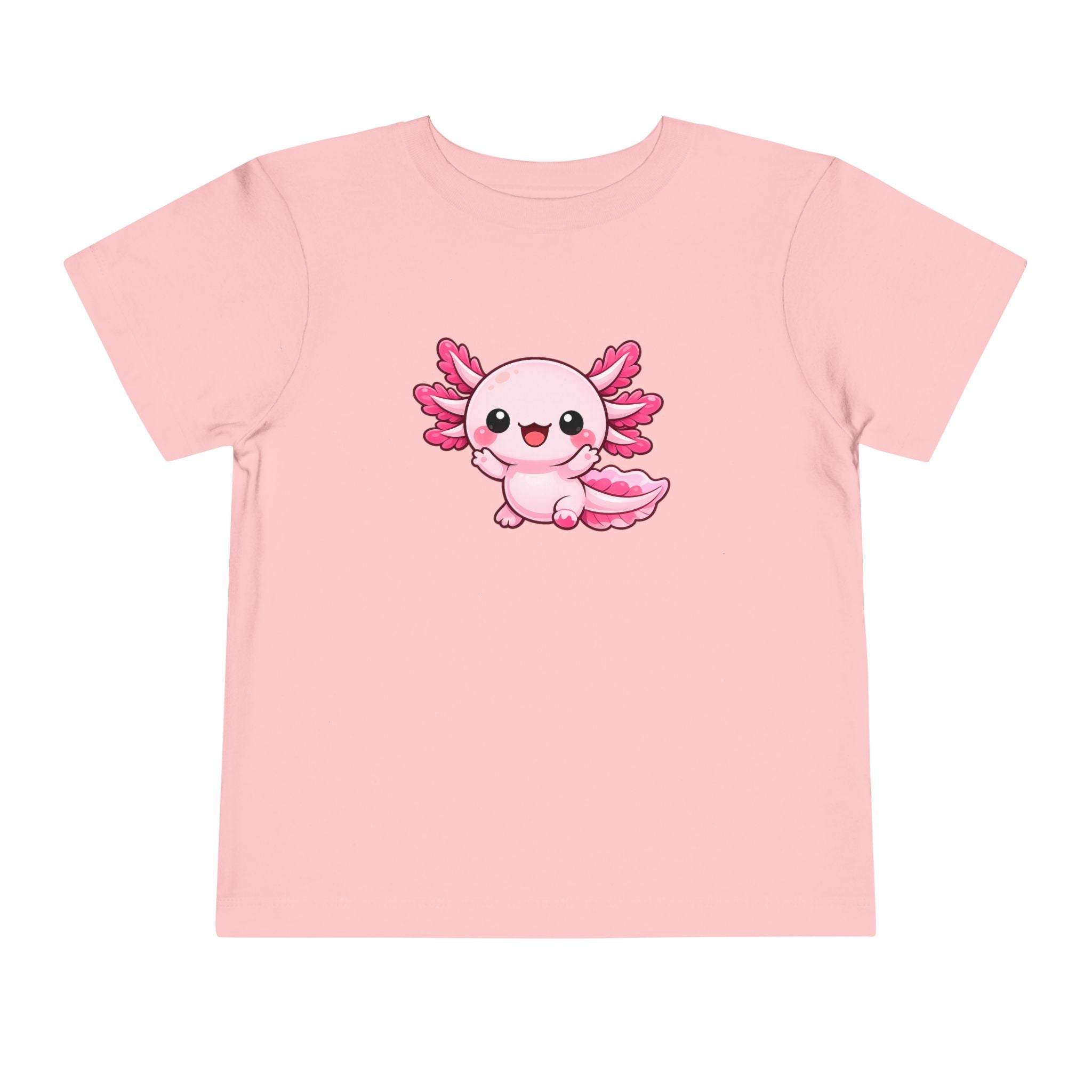 Pink Axolotl Illustration Toddler Tee | Cute Amphibian Shirt