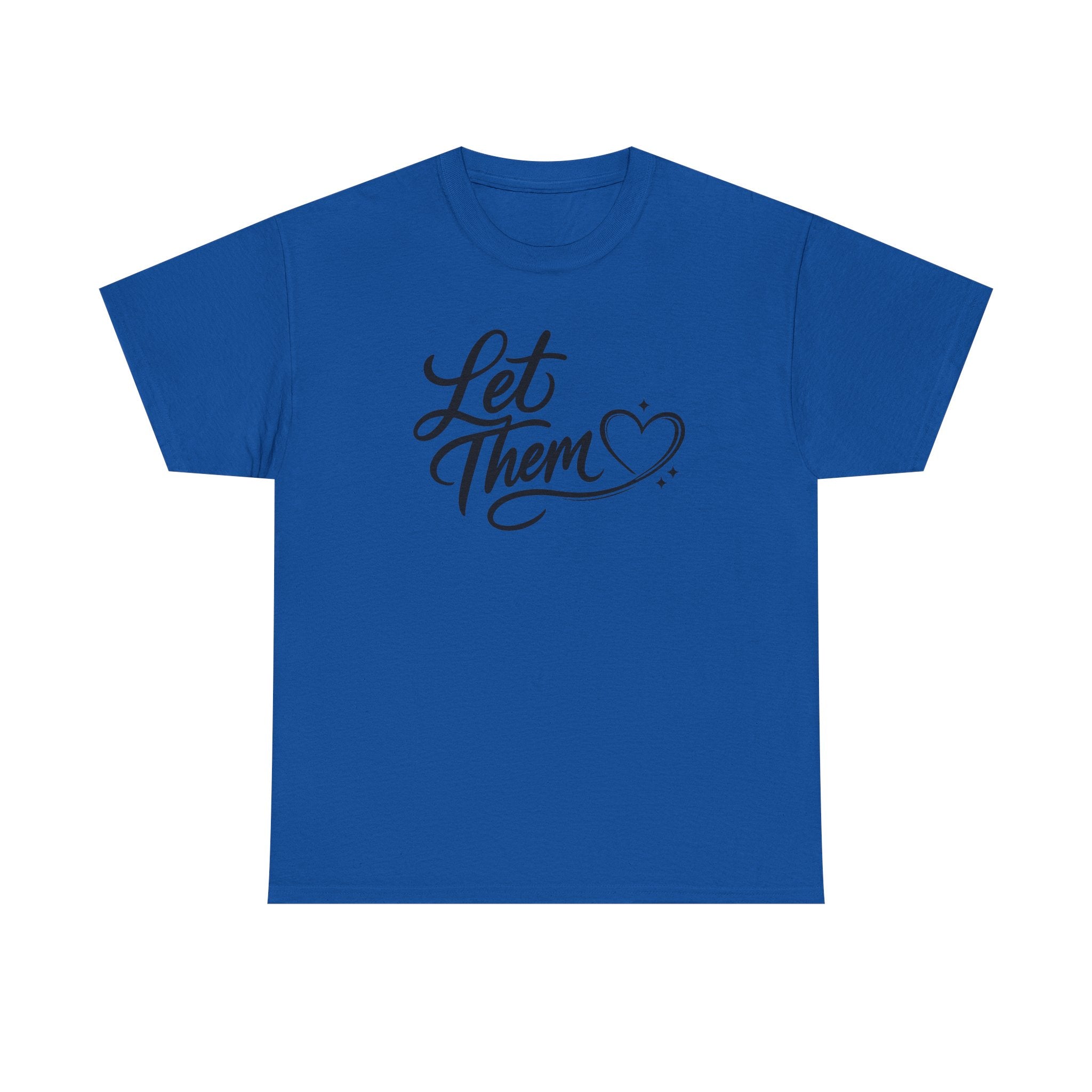 Let Them Script Heart T-Shirt | Handlettered Typography, Minimal Tee