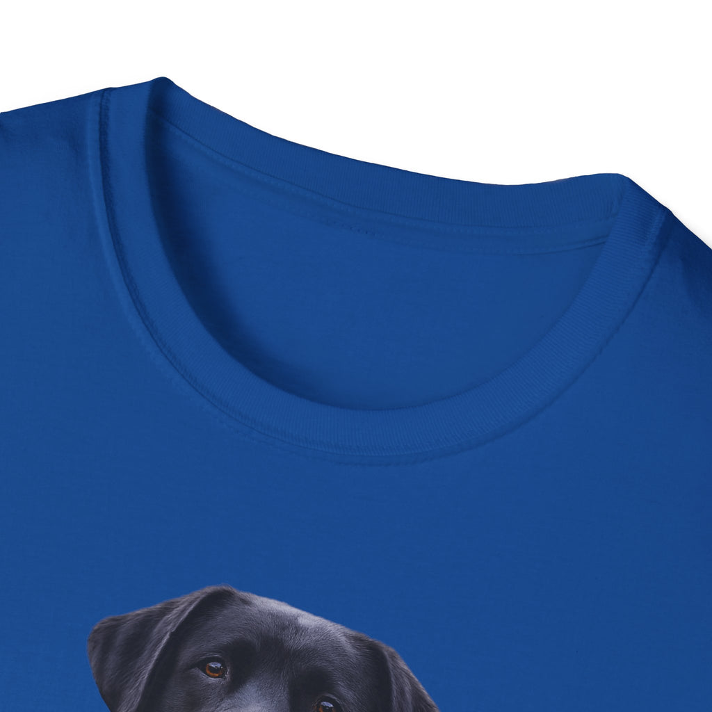 Black Labrador Wrapped in American Flag T-Shirt | Patriotic Dog Tee