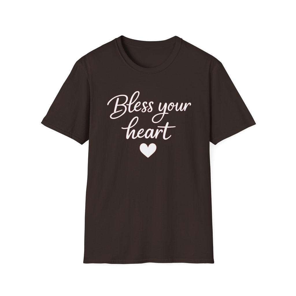 Bless Your Heart T-Shirt | Southern Phrase, Script Heart Design