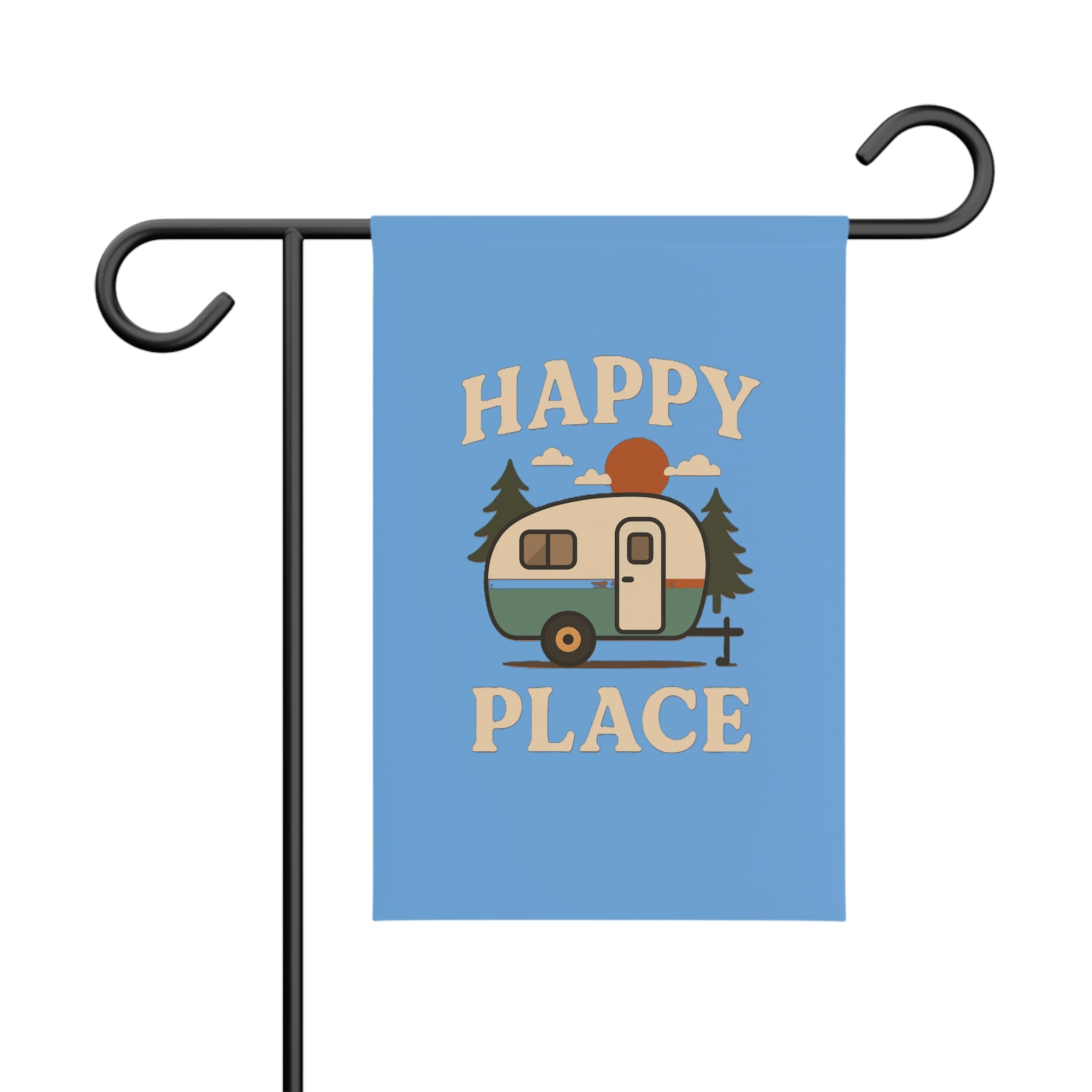 Happy Place Camper garden banner | Outdoor flag, RV camping decor