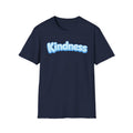 Kindness bubble text T-Shirt | Positive message, pastel blue lettering