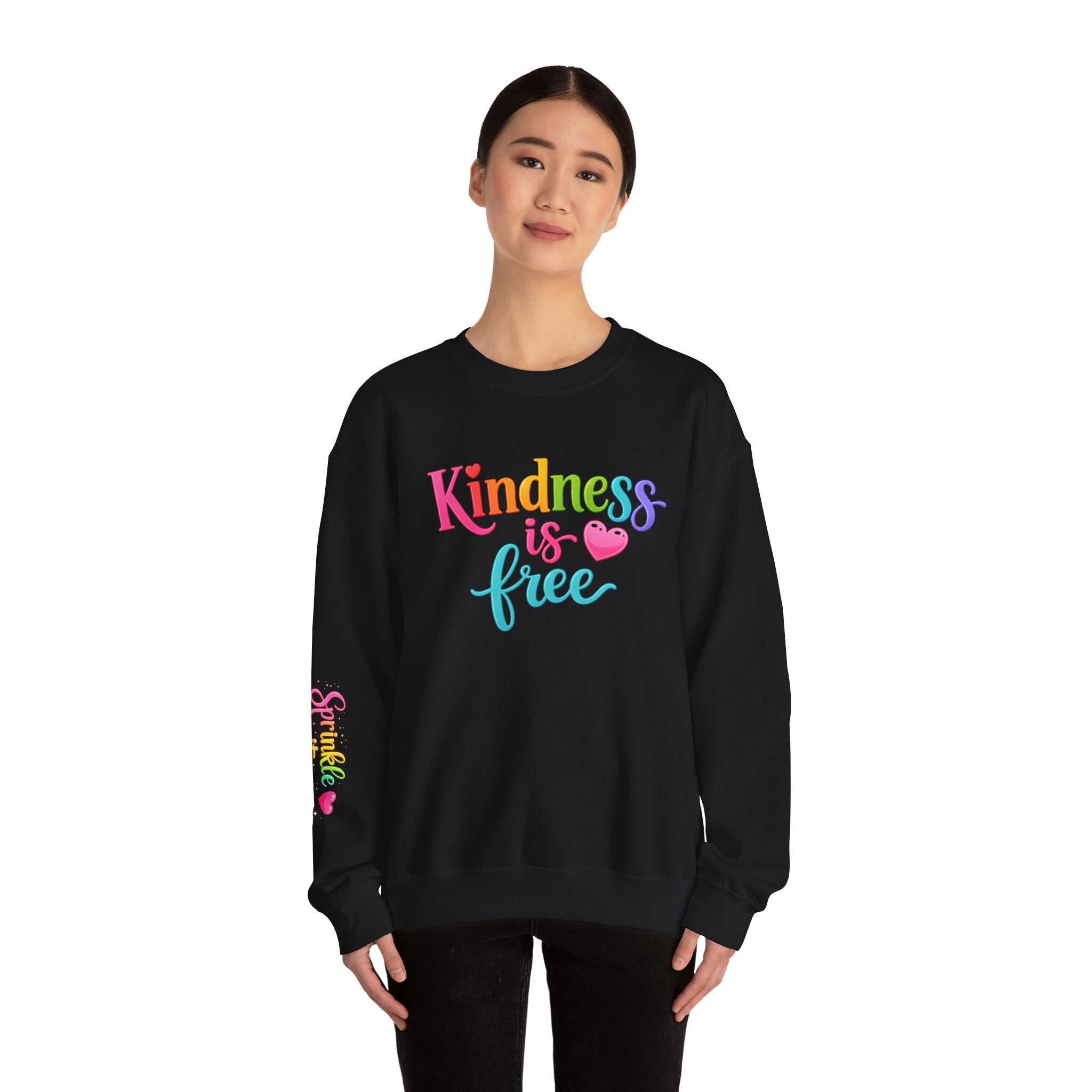 Kindness is Free sweatshirt | Crewneck, Rainbow Script