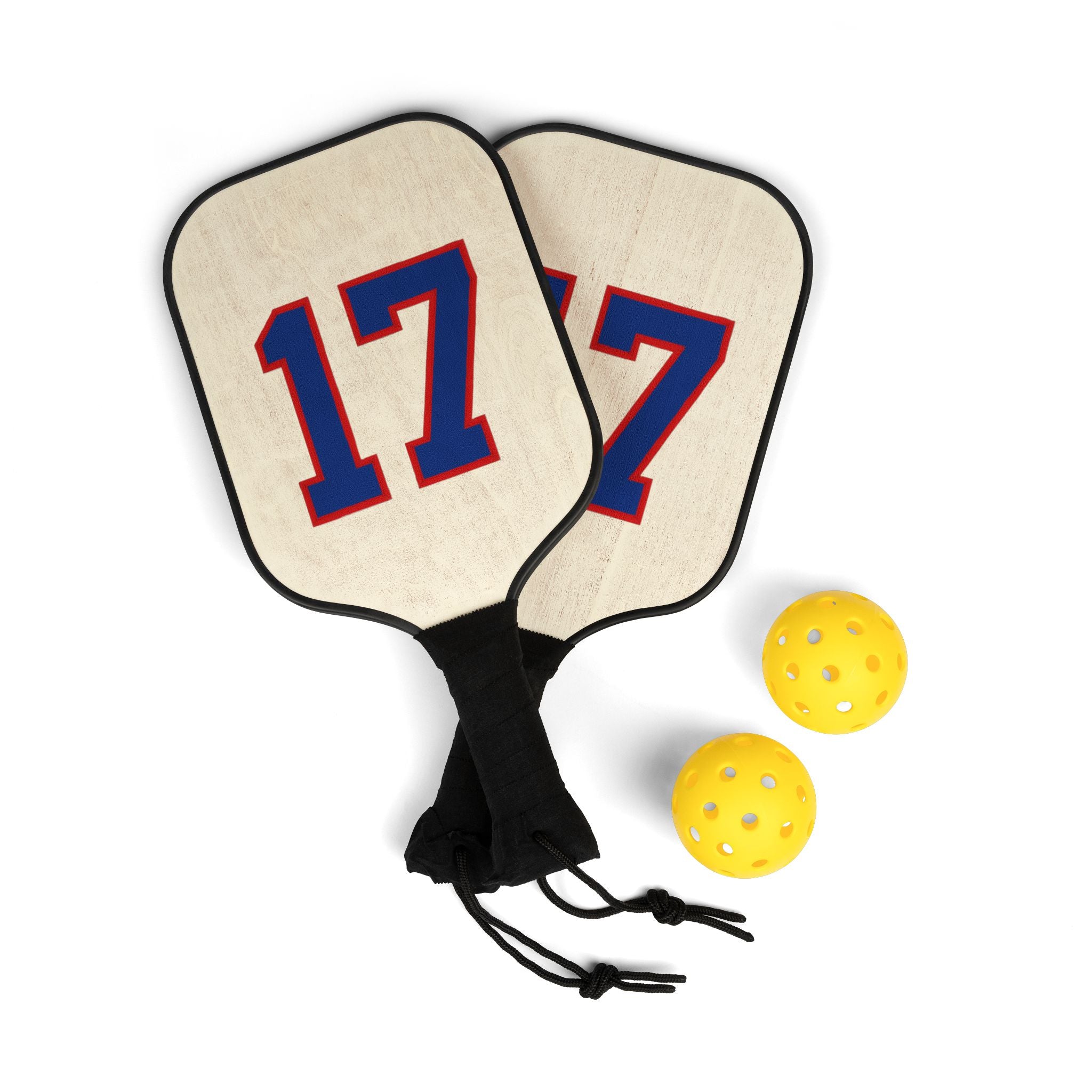 Buffalo 17 Pickleball Paddle Set | Pickleball Kit with Two Paddles and Balls