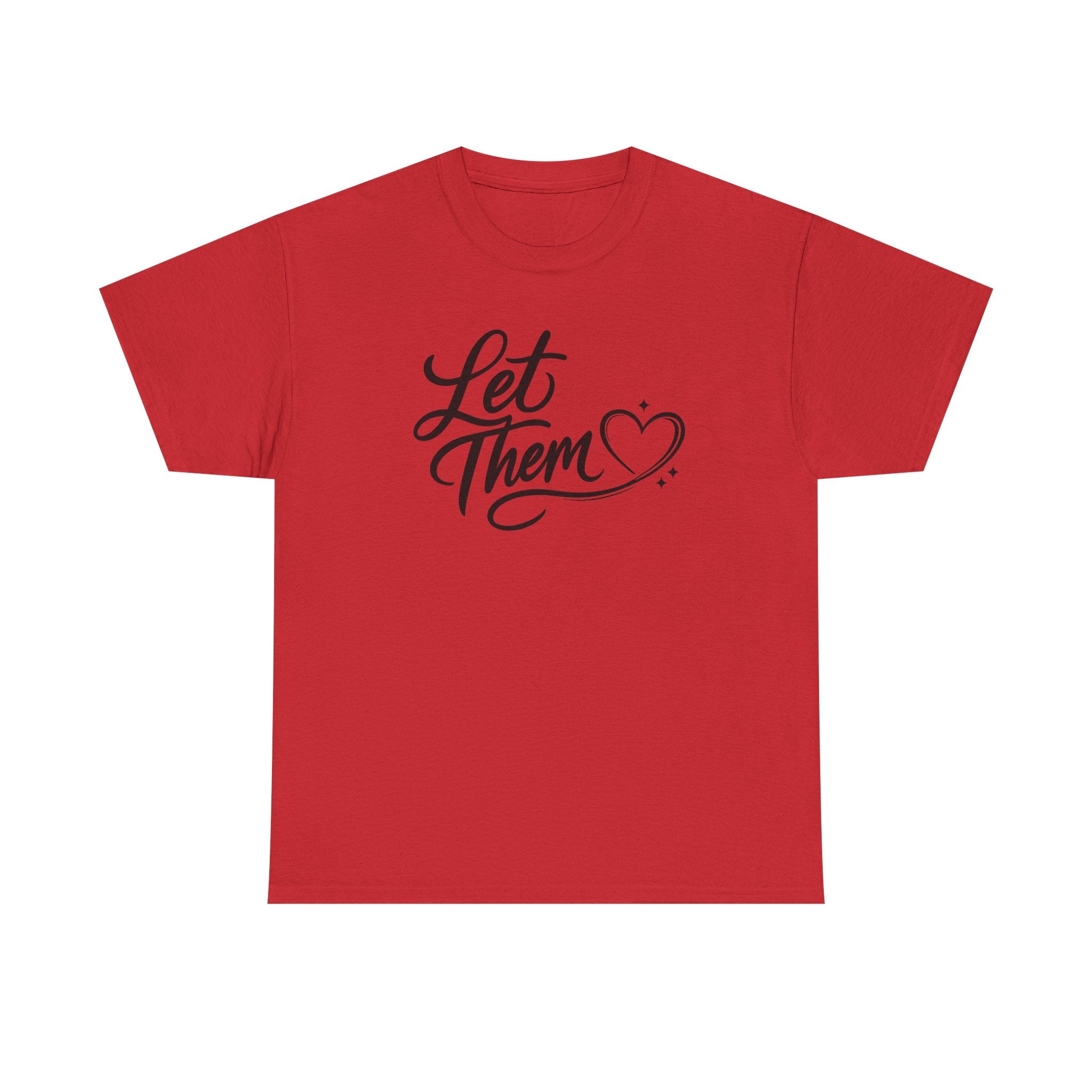 Let Them Script Heart T-Shirt | Handlettered Typography, Minimal Tee