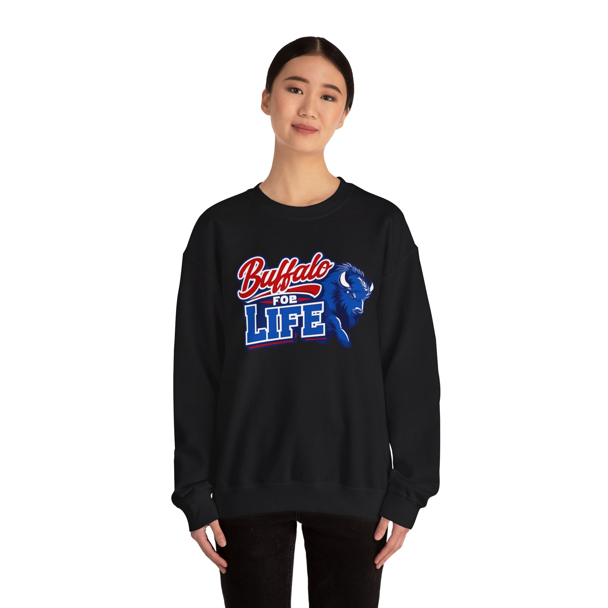 Buffalo For Life sweatshirt | Buffalo buffalo sports logo crewneck