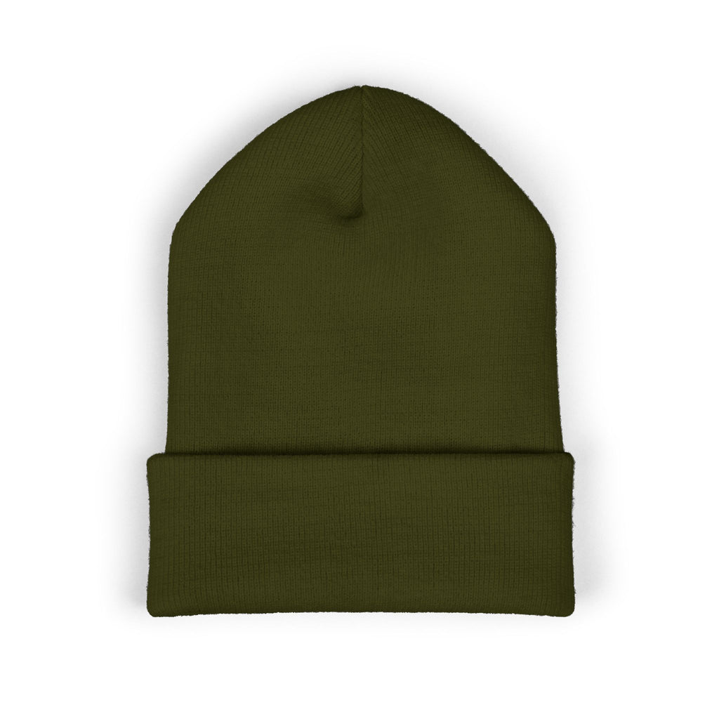 Embroidered Mountain Logo Beanie, Winter Ski Accessories, Outdoor Adventure Hat, Nature Lover Gift, Ski Trip Apparel