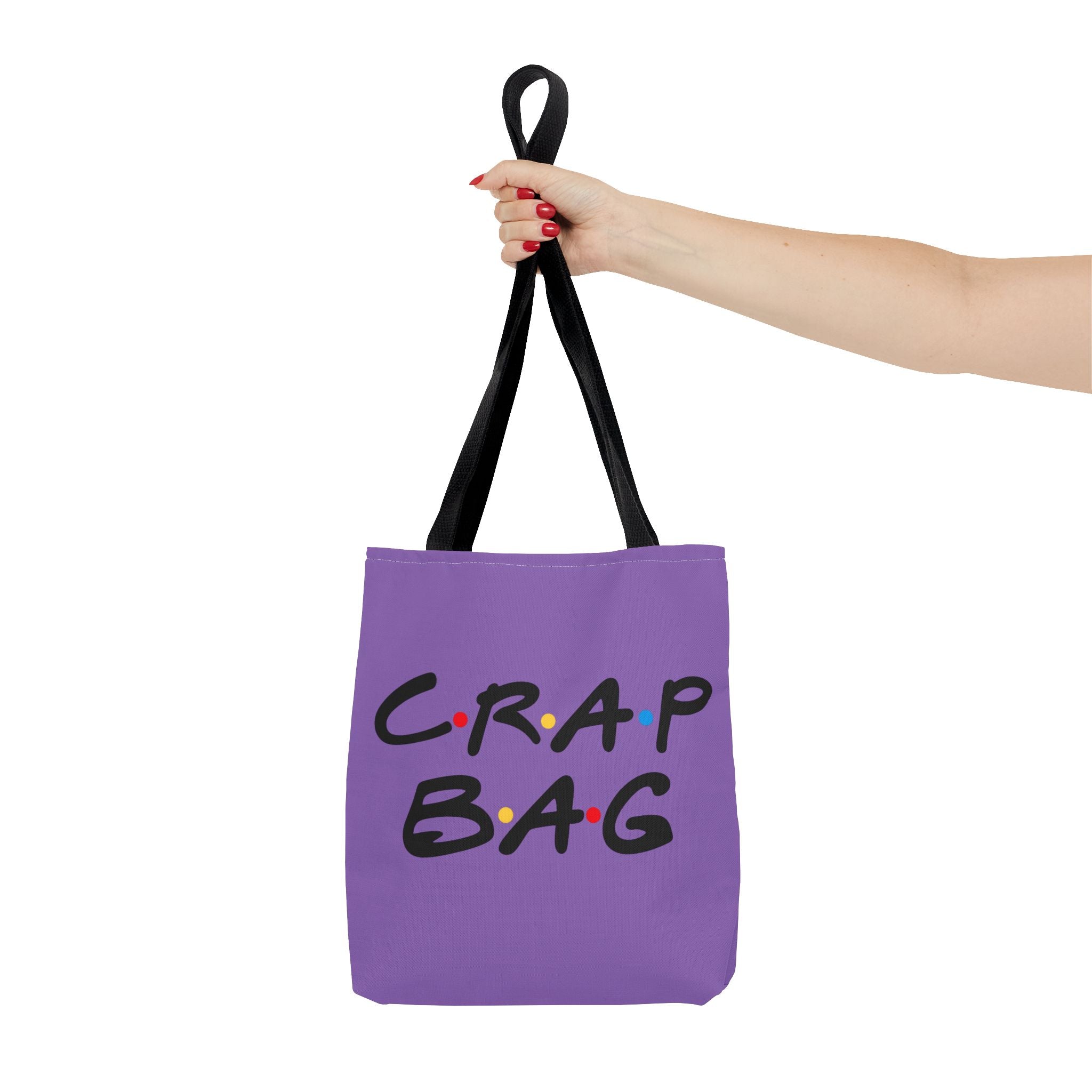 Friends Crap Bag Tote Bag | Purple All-Over Print Tote