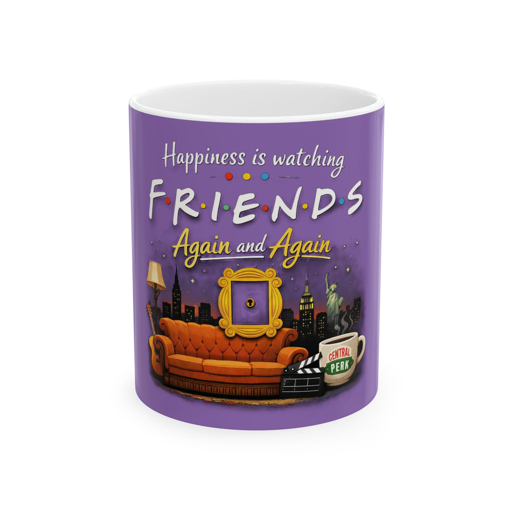 Friends TV Show Couch Mug | Happiness Is Watching Friends Again and Again