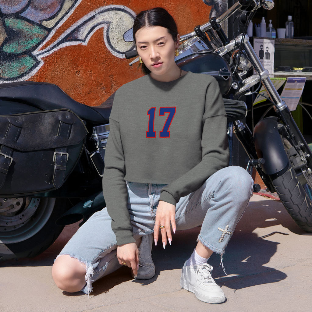 Buffalo 17 Cropped Sweatshirt, Sports Jersey Style | Athletic