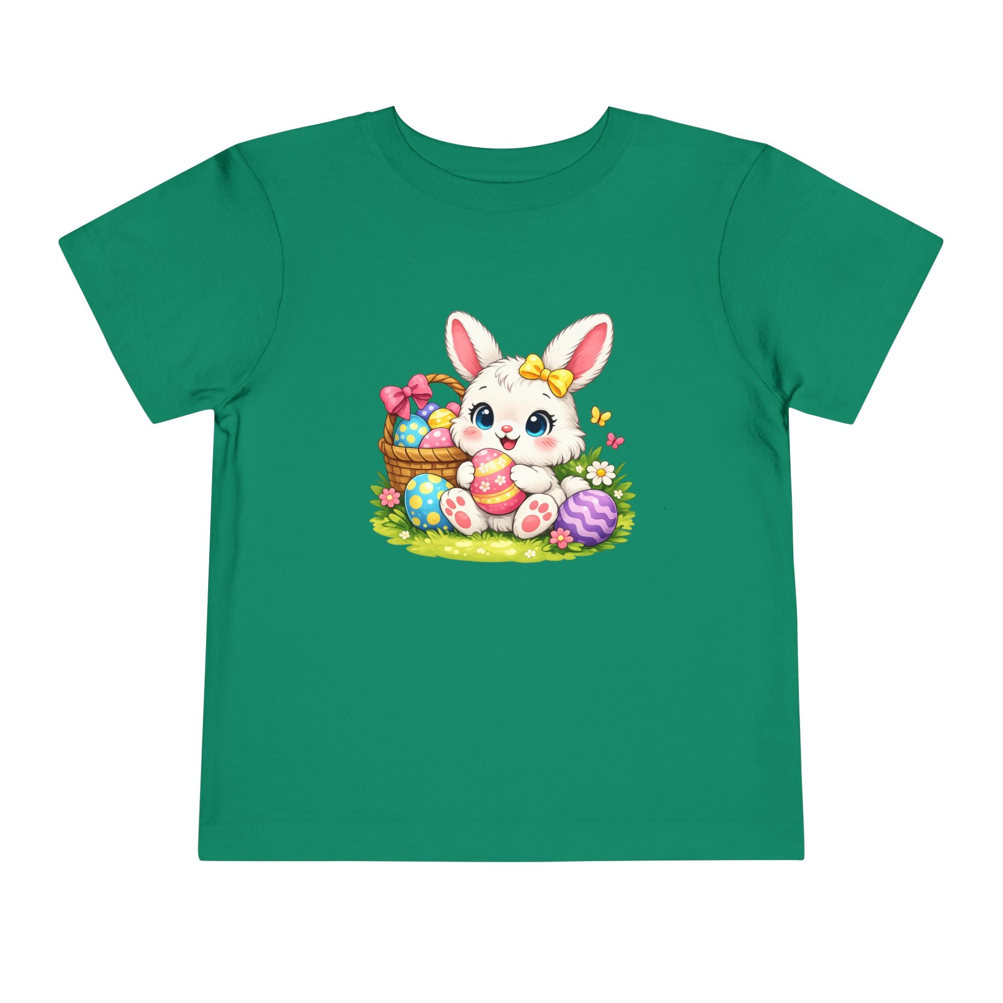 Easter Bunny Toddler Tee — Cute Baby Bunny with Easter Eggs