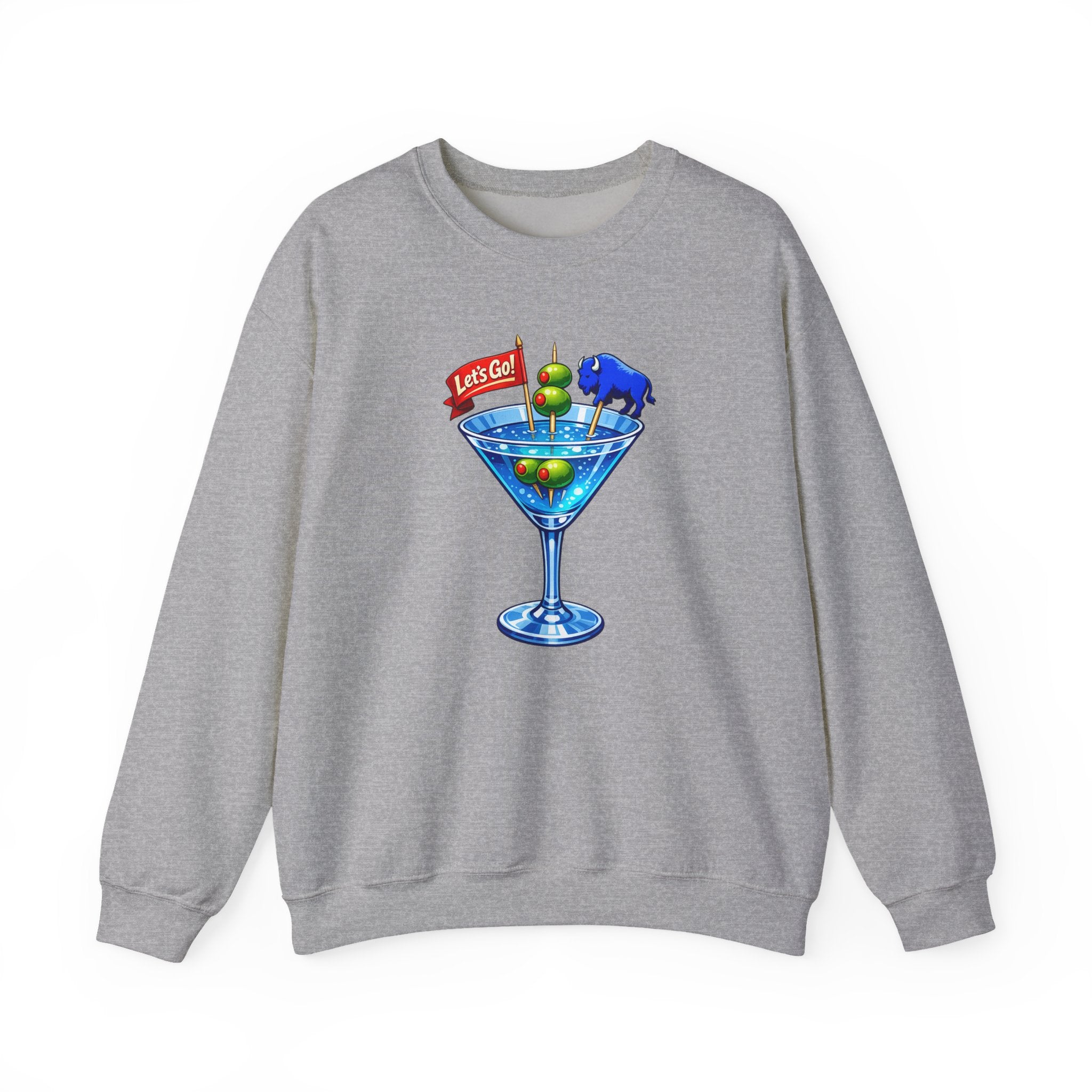 Blue Buffalo Martini Illustration Sweatshirt | Cocktail Graphic Crewneck