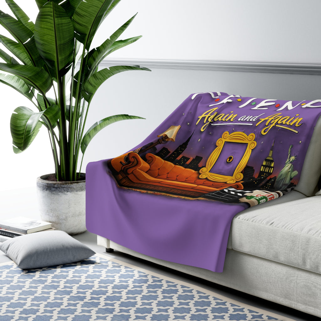 Friends TV Show Couch Sherpa Fleece Blanket | Central Perk