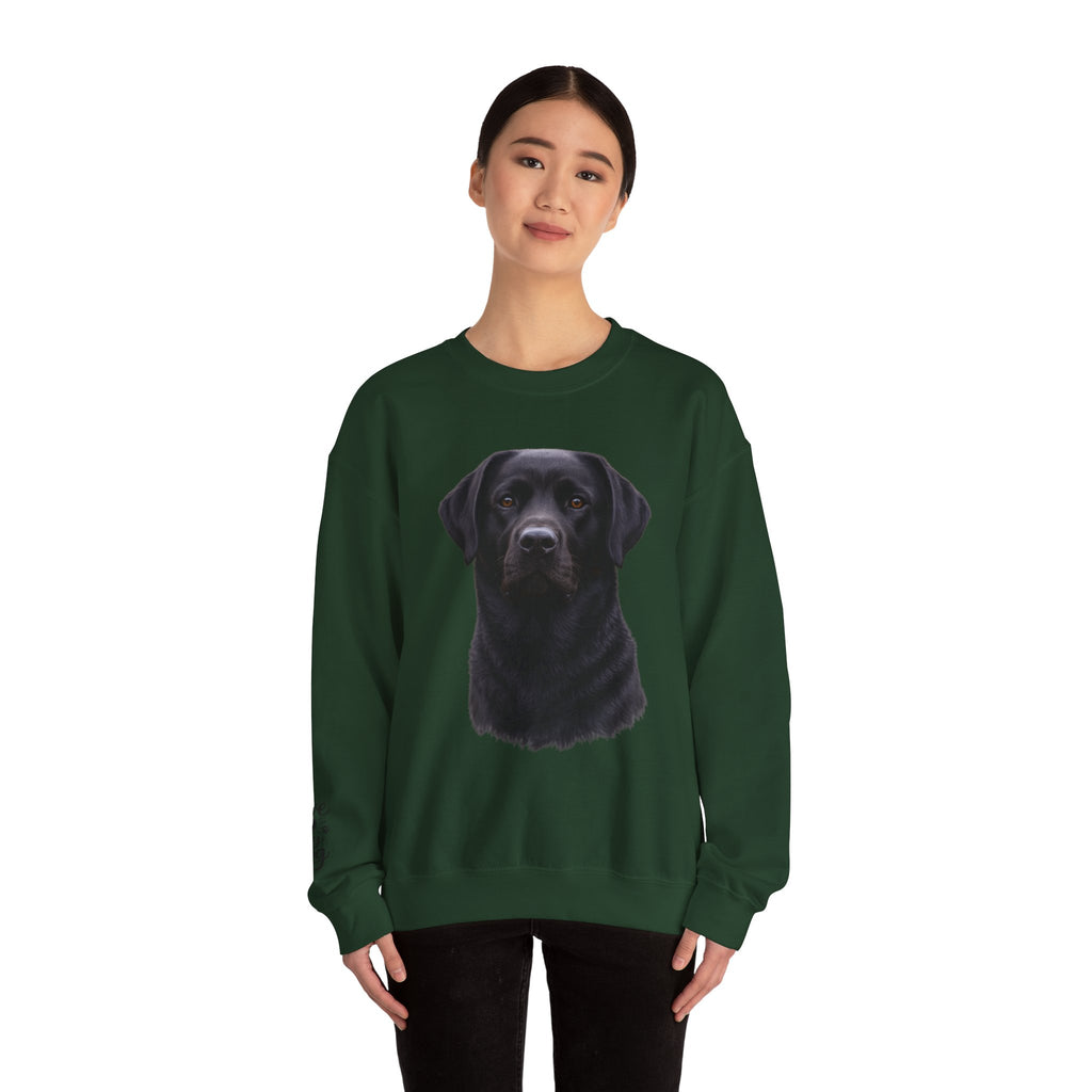 Black Labrador Portrait Sweatshirt | Dog Face Crewneck