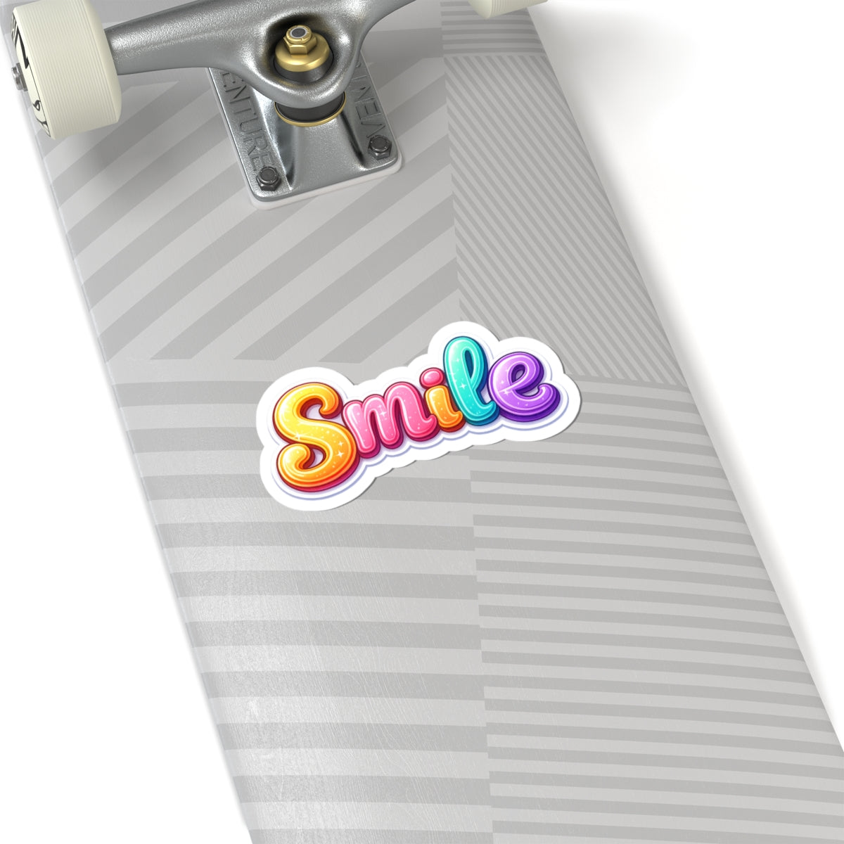 Smile rainbow script Sticker | kiss-cut vinyl decal