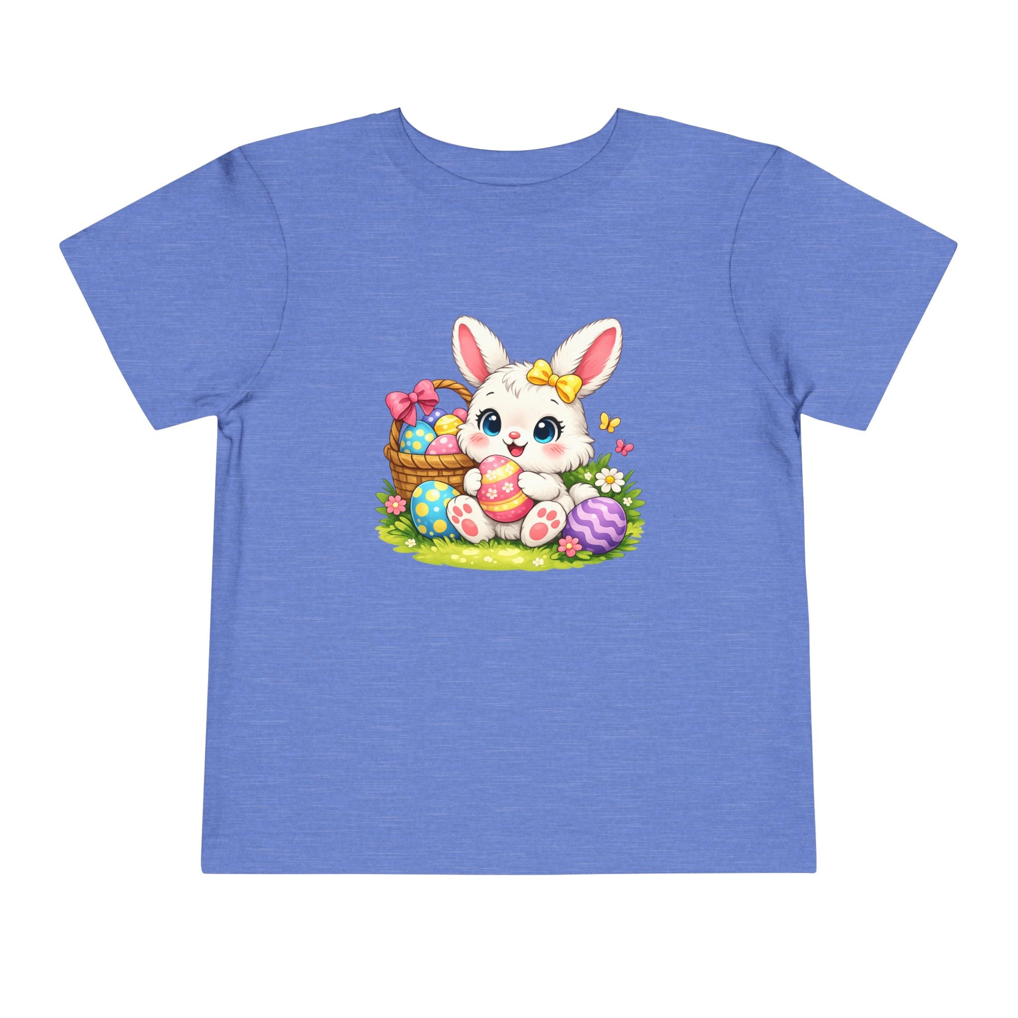 Easter Bunny Toddler Tee — Cute Baby Bunny with Easter Eggs