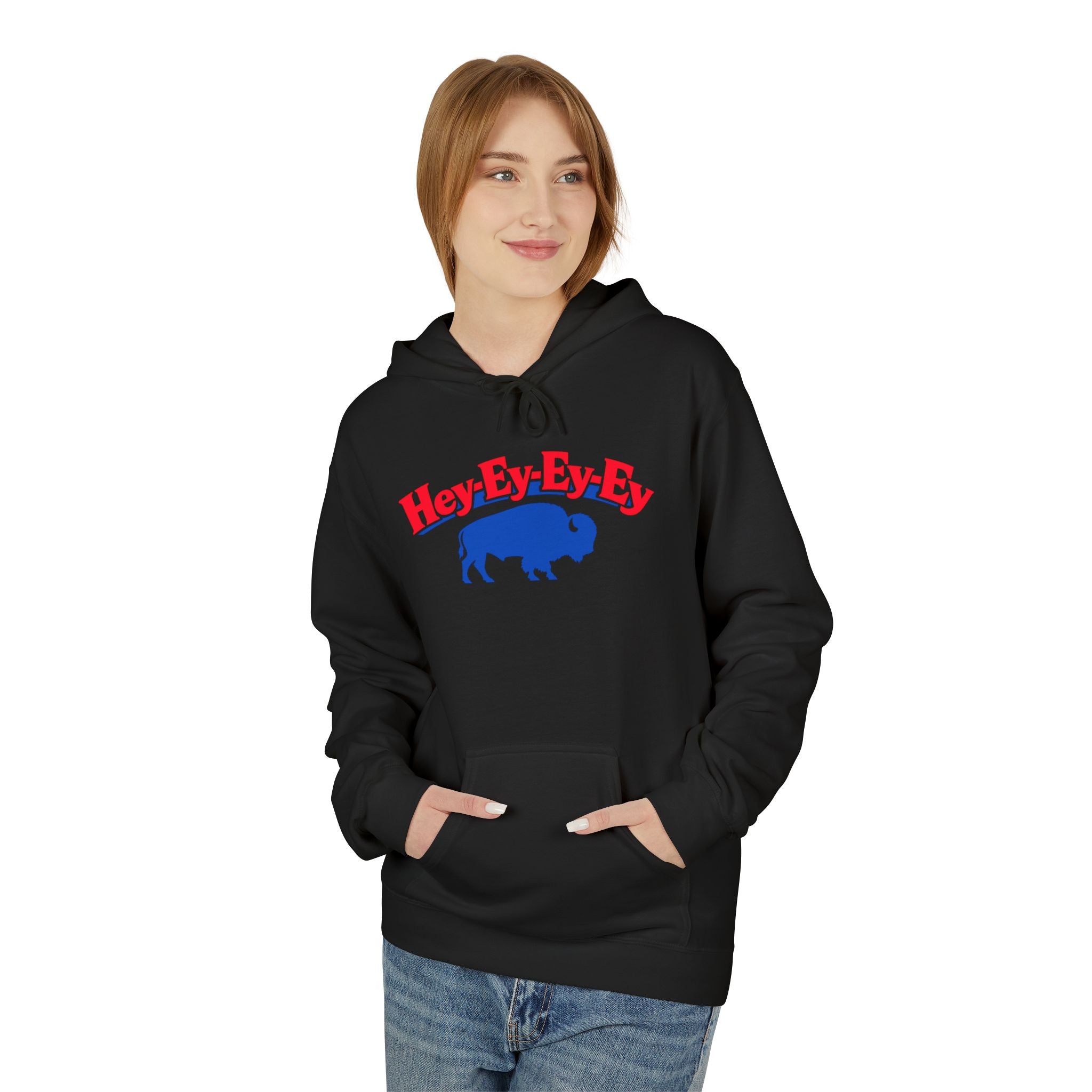 Hey-Ey-Ey Buffalo hoodie | Retro buffalo graphic