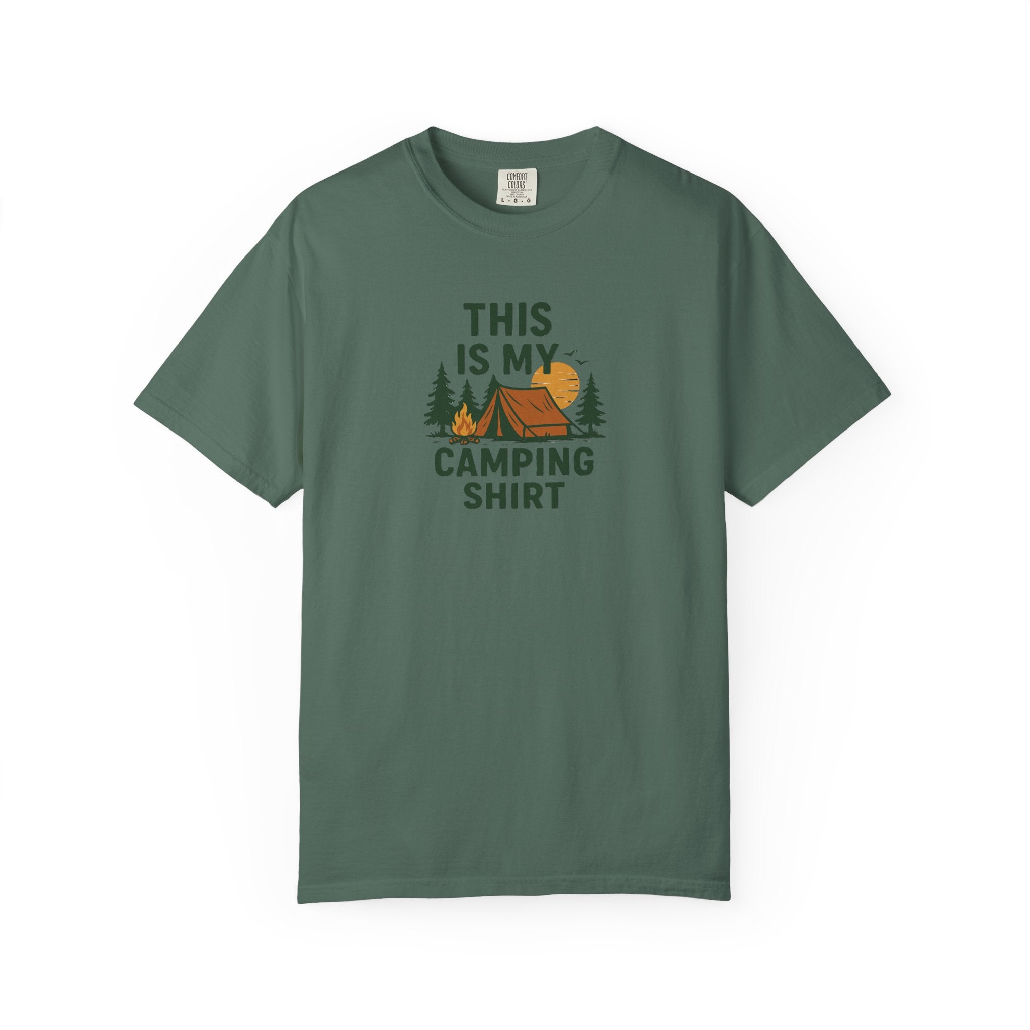 This Is My Camping Shirt T-Shirt | Camping Tent Trees Graphic Tee