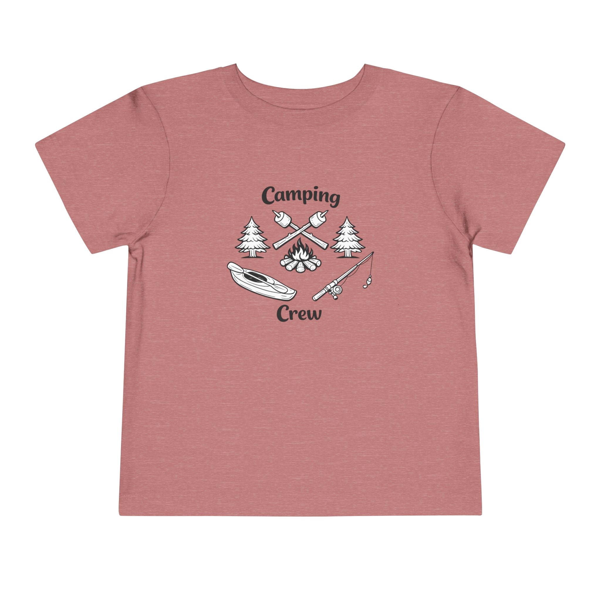 Camping Crew Toddler Tee | Kids Outdoor Camping Shirt, Kayak Fishing Bonfire Design