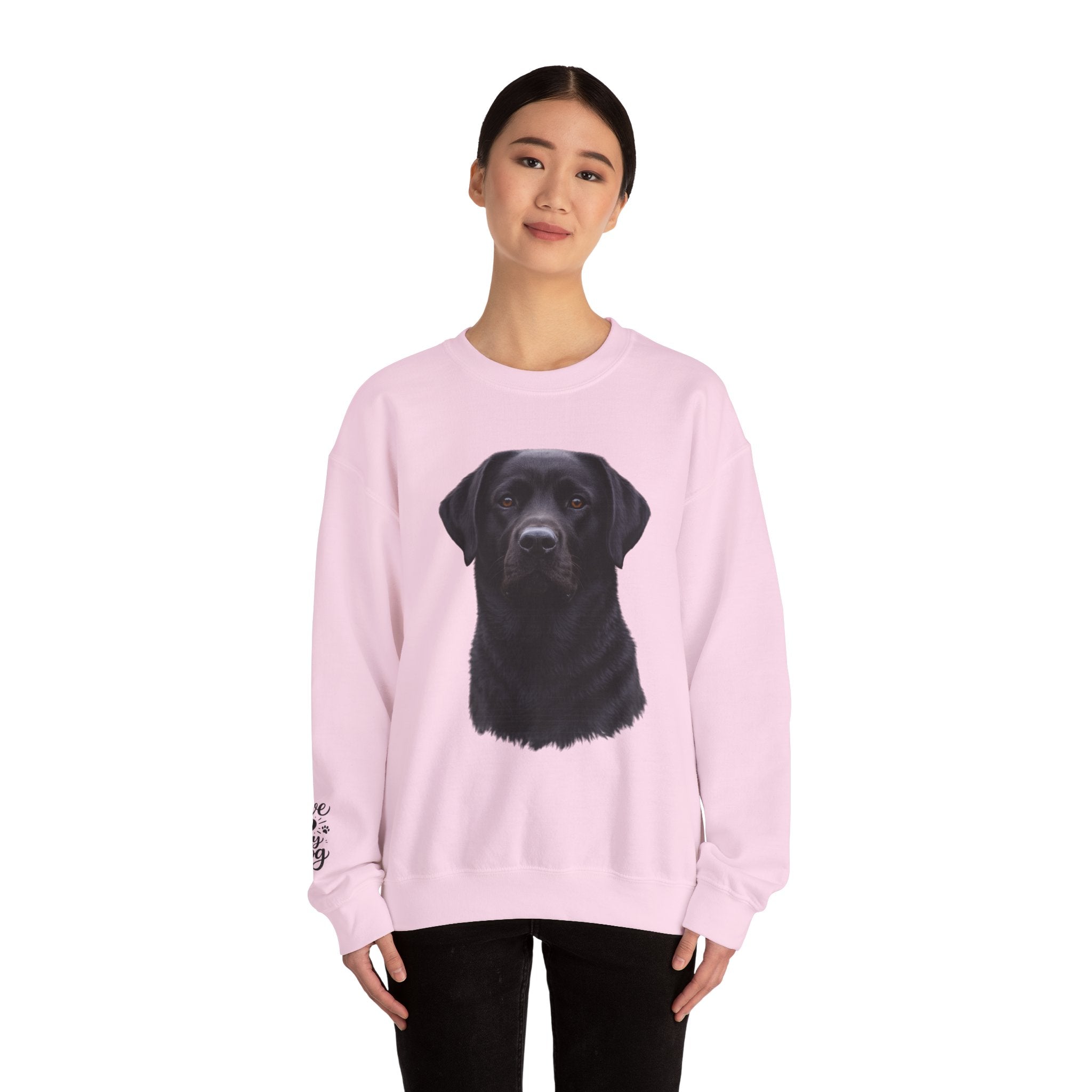 Black Labrador Portrait Sweatshirt | Dog Face Crewneck