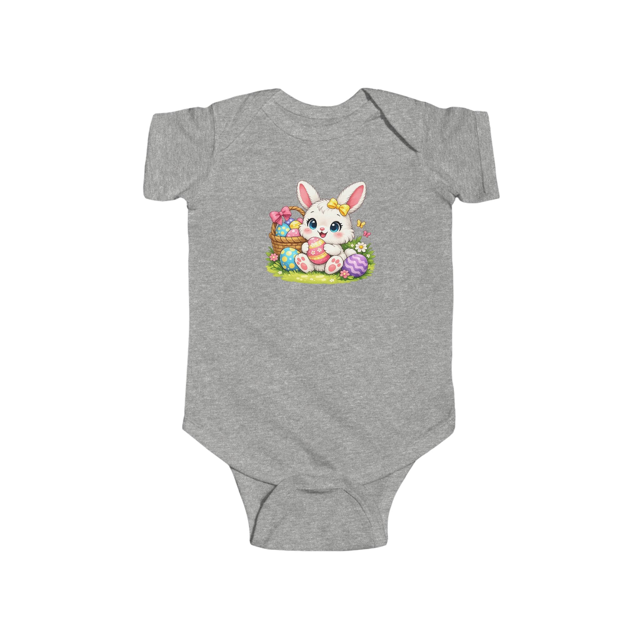 Easter Bunny Infant Bodysuit — Cute Pastel Bunny & Easter Eggs