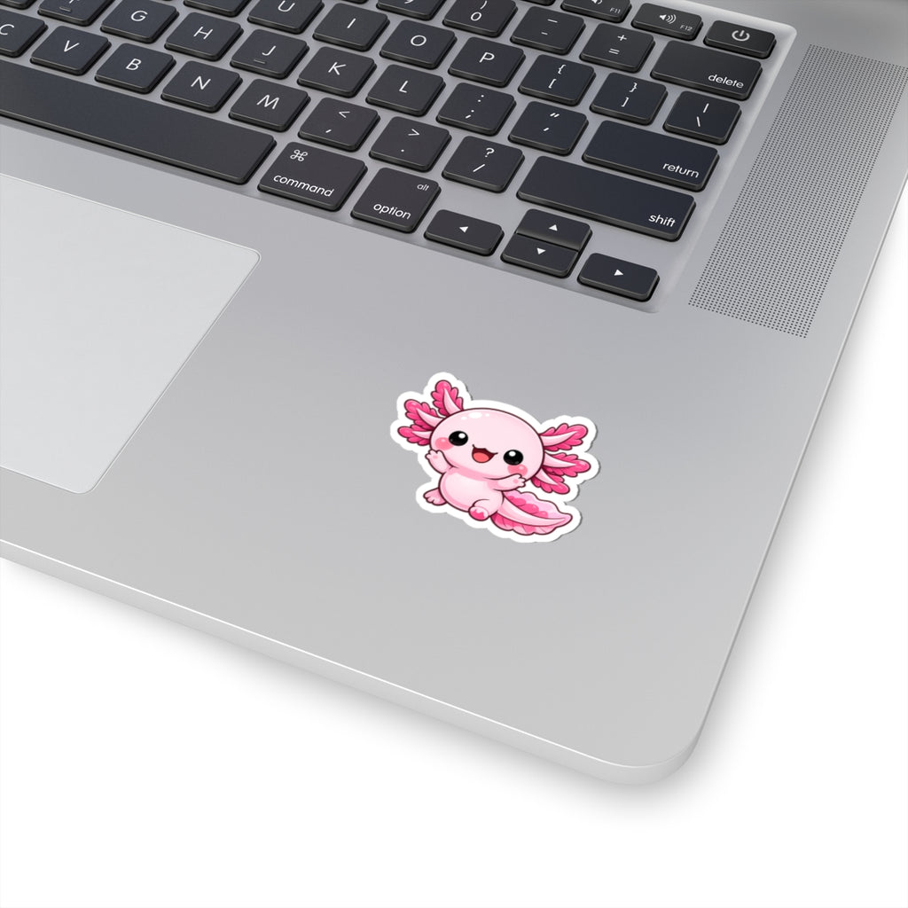 Cute Pink Axolotl Sticker | Kiss-Cut Sticker