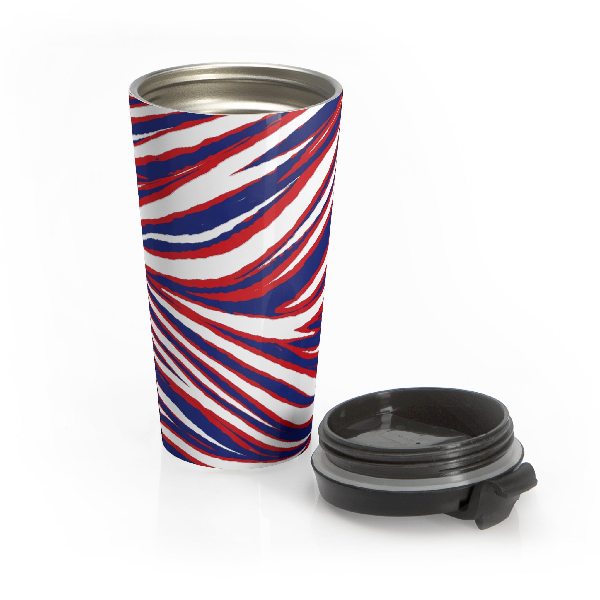 Red White & Blue Stainless Steel Travel Mug