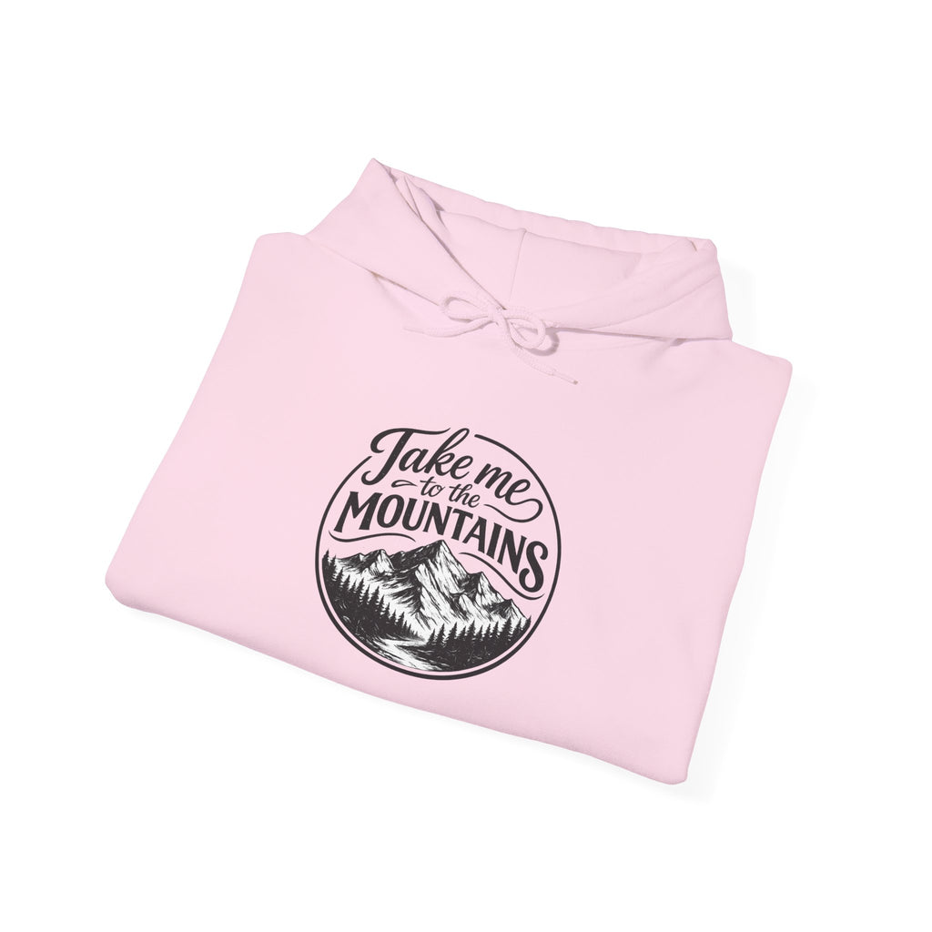 Take Me To The Mountains Hoodie — Adventure Graphic Pullover for Hikers