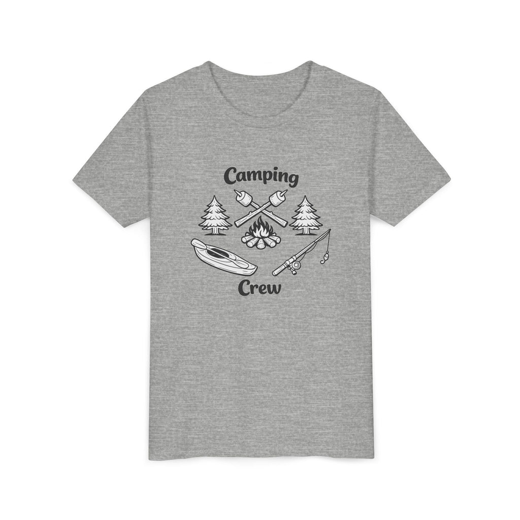 Camping Crew Youth Tee | Kayak, Campfire, Fishing Outdoors