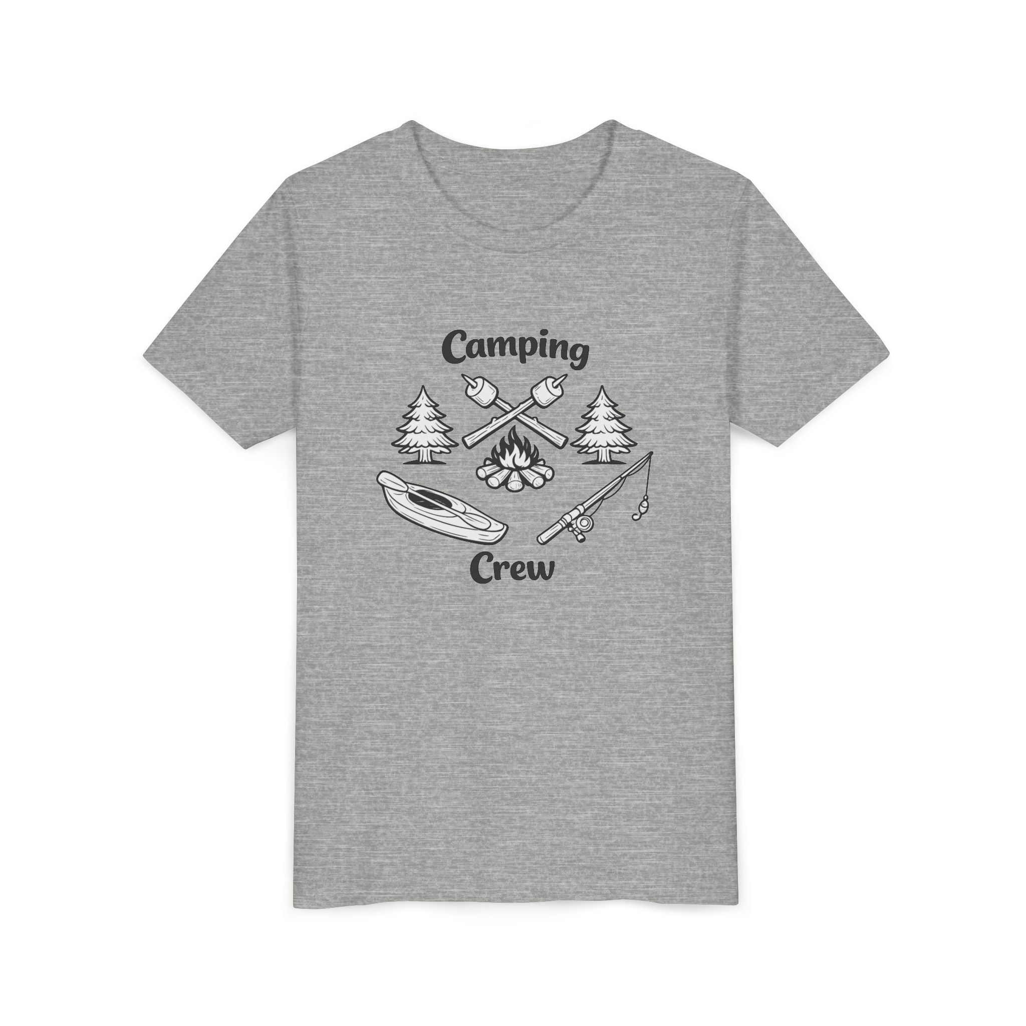 Camping Crew Youth Tee | Kayak, Campfire, Fishing Outdoors