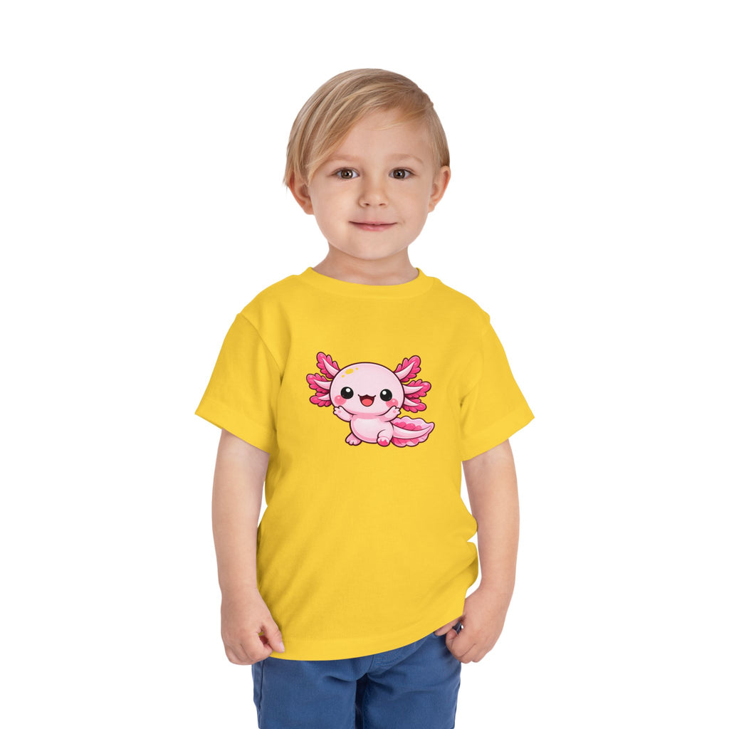 Pink Axolotl Illustration Toddler Tee | Cute Amphibian Shirt