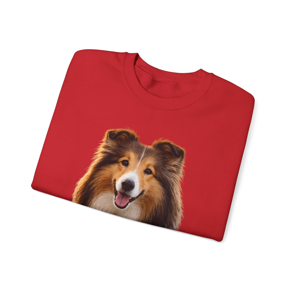 Smiling Collie Crewneck Sweatshirt | Collie Face Pullover