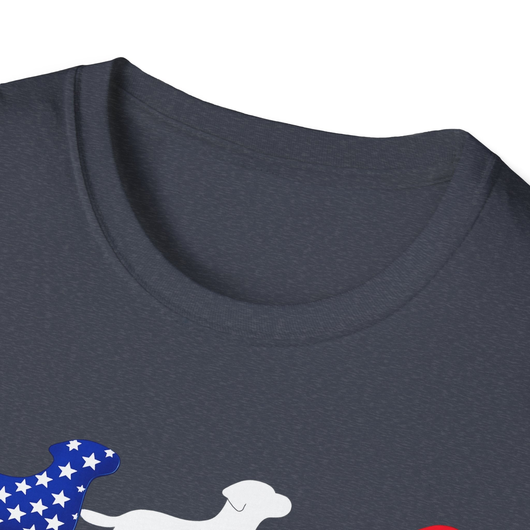 American Flag Labrador Trio T-Shirt | Patriotic Dog Silhouette Tee