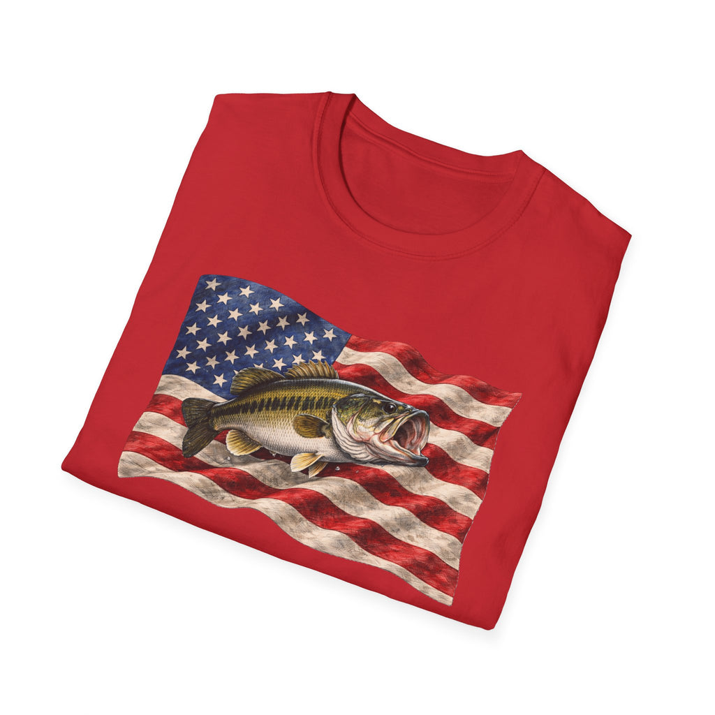 Bass American Flag Unisex Softstyle T-Shirt