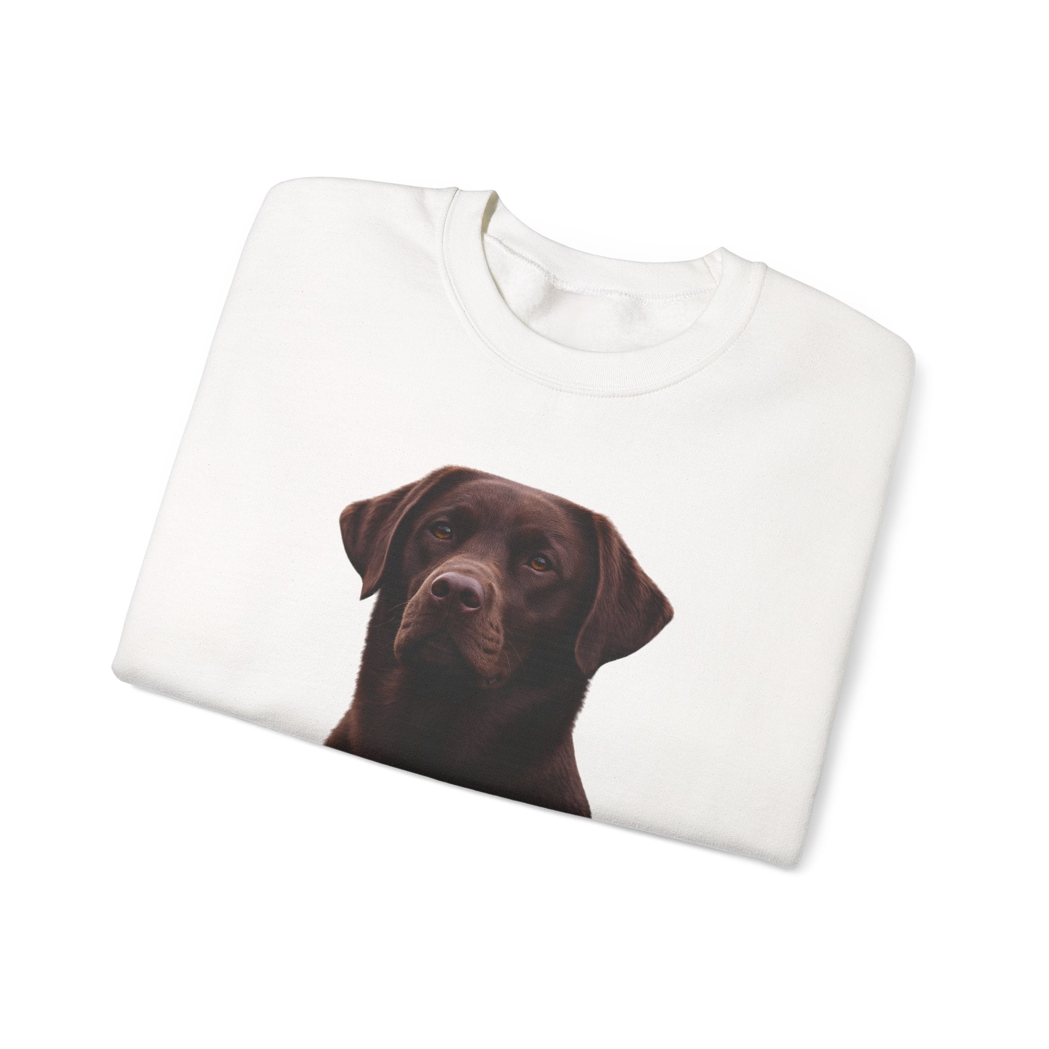 Chocolate Labrador Portrait Sweatshirt | Dog Face Crewneck