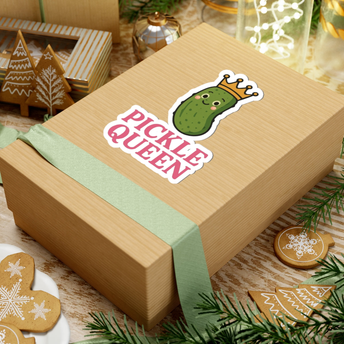 Pickle Queen sticker | Kiss-cut vinyl sticker